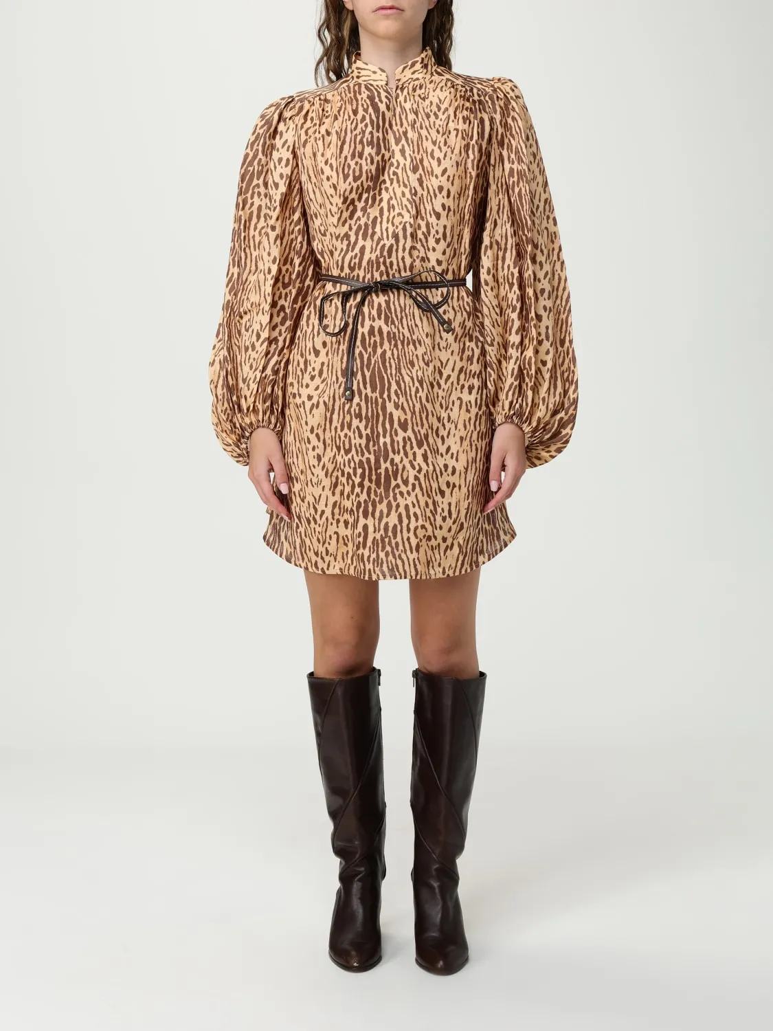 Abito Zimmermann in lino con stampa animalier